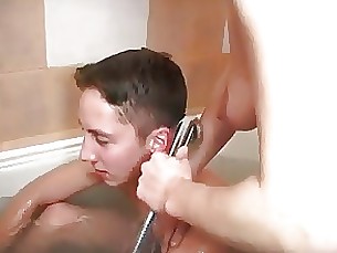 Badezimmer Negermami Massage Reifen Milf