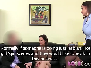 Attractive Teenager Tries Threesome Orgy For The Fir